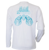 Toadfish® Performance Long Sleeve - White - Back of Shirt