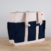 Shore Bags® Medium Pocket Tote - Natural /Navy
