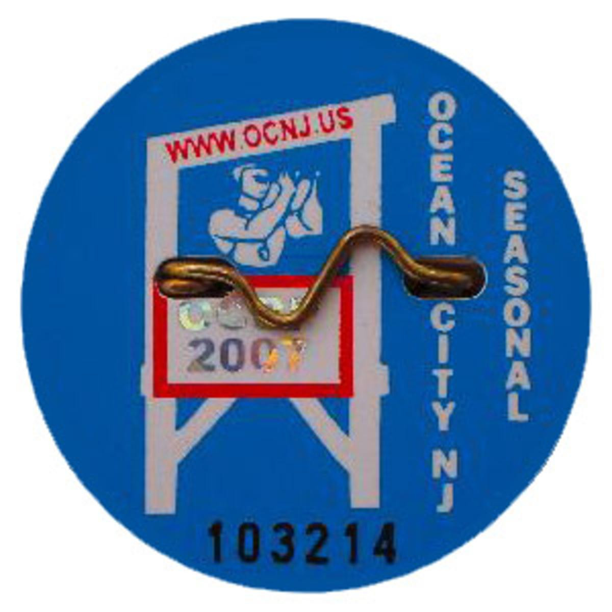 Shore Memories Ocean City NJ Beach Tag 2007 Photo Plaque Island Beach Gear