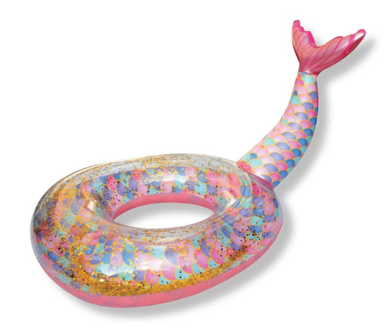 George Marshall 41" x 36" Glitter Mermaid Swim Ring
