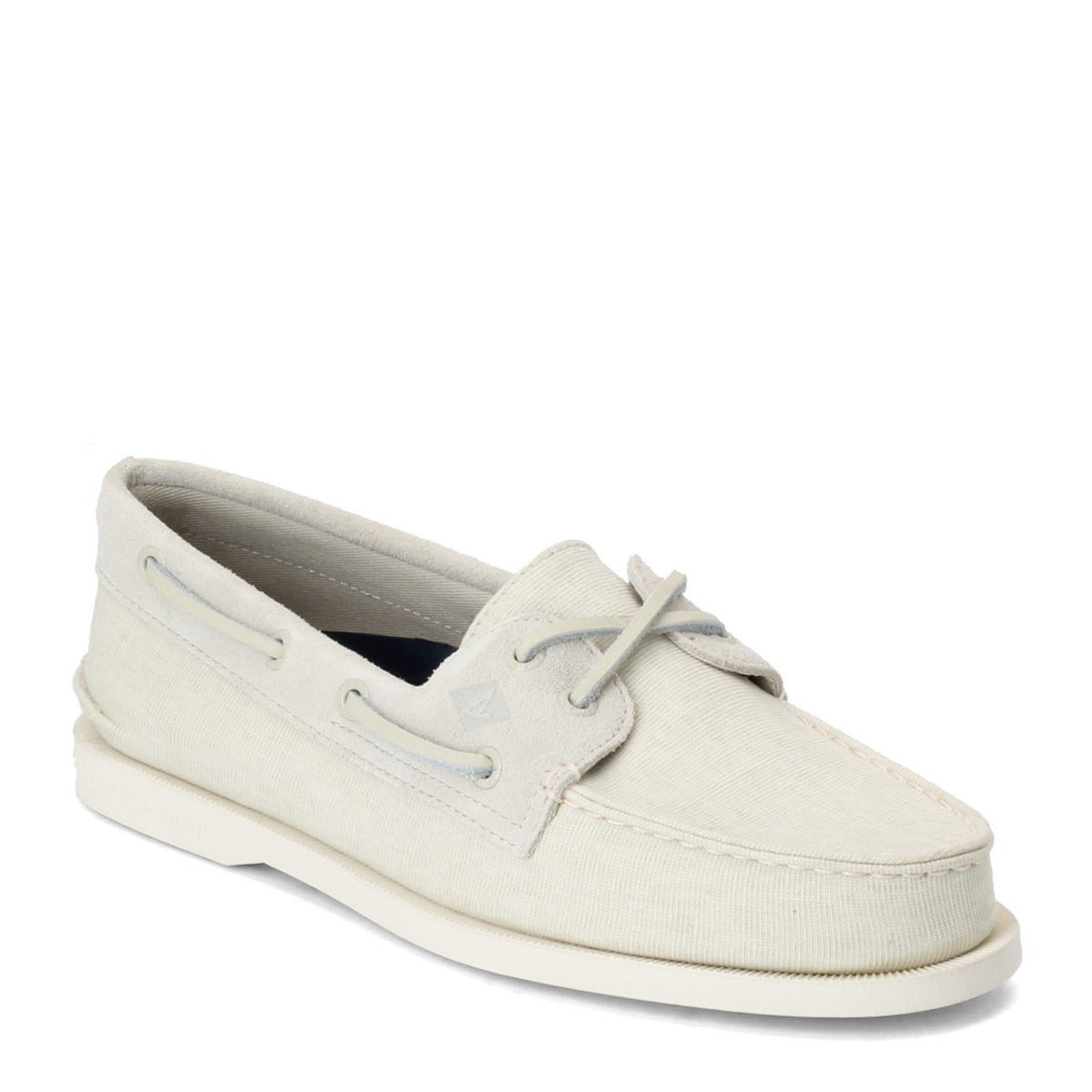 All white hot sale sperry shoes