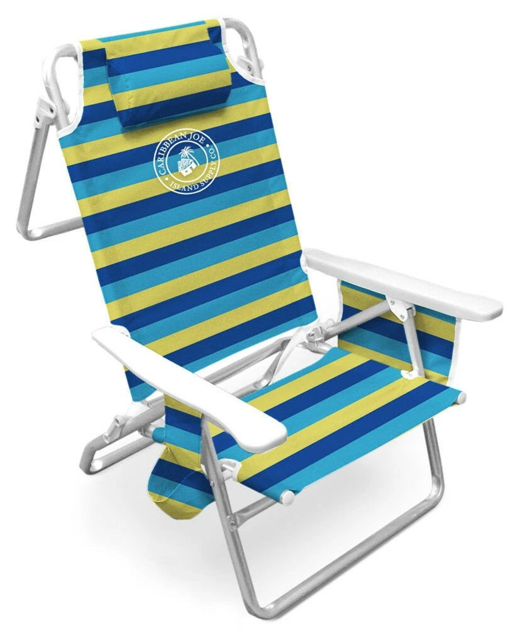 Caribbean Joe 5 Position Beach Chair with Deluxe Polymer Arms