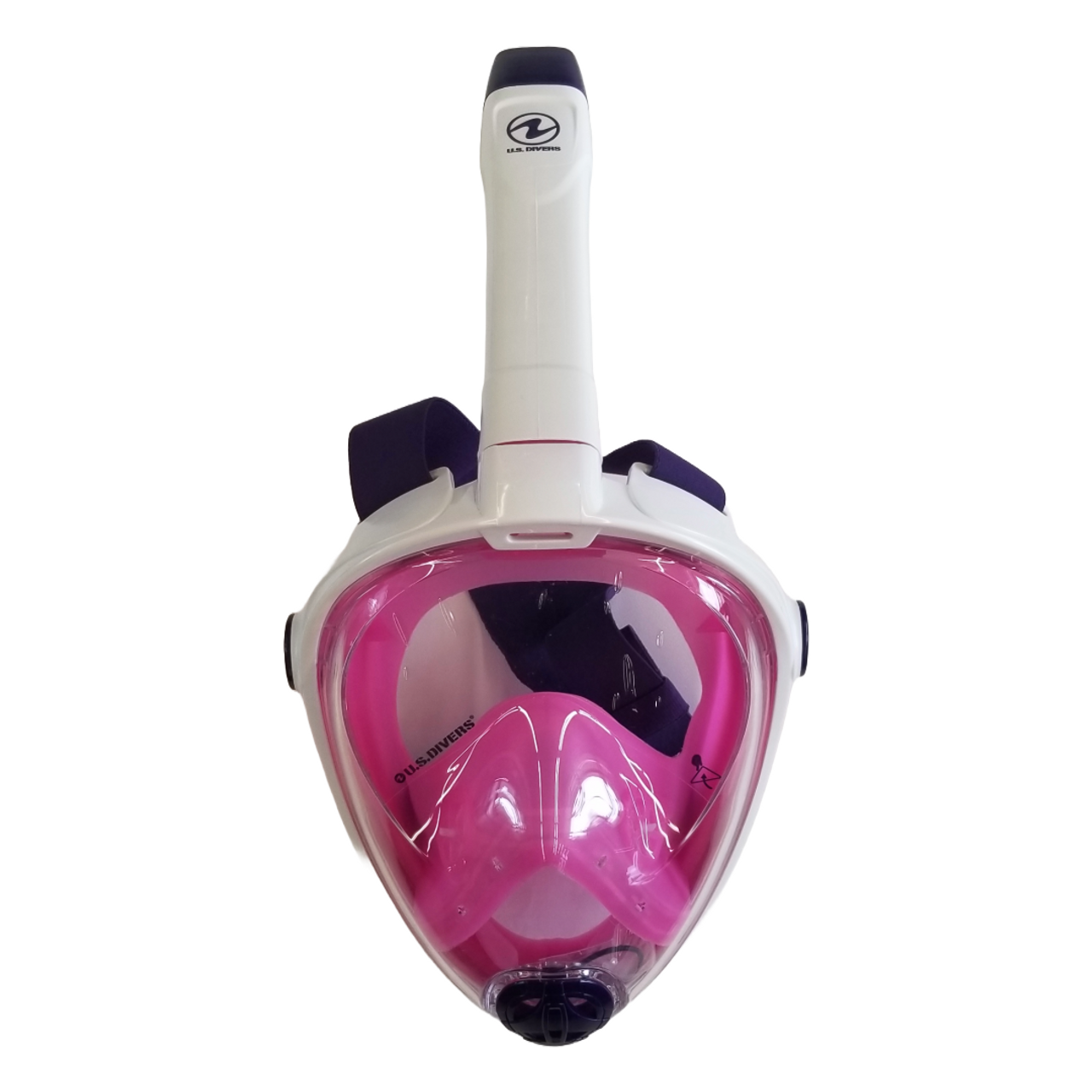 U.S. Divers Hydroair Full Face Mask Snorkel System - Pink/White