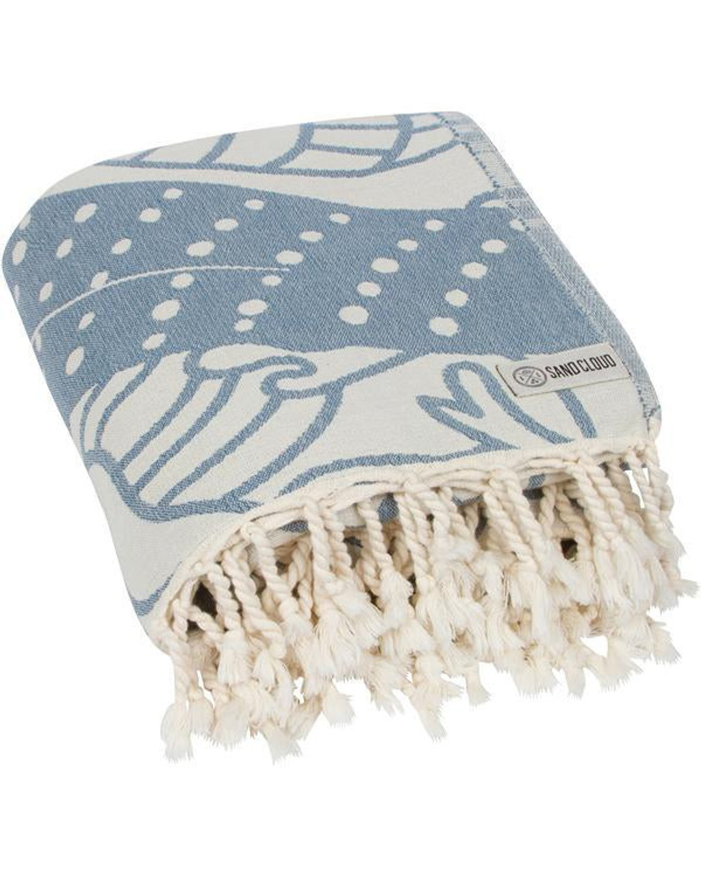 Sand Cloud 100% Turkish Organic Cotton XL Towel - Blue Whale Shark - 62x76