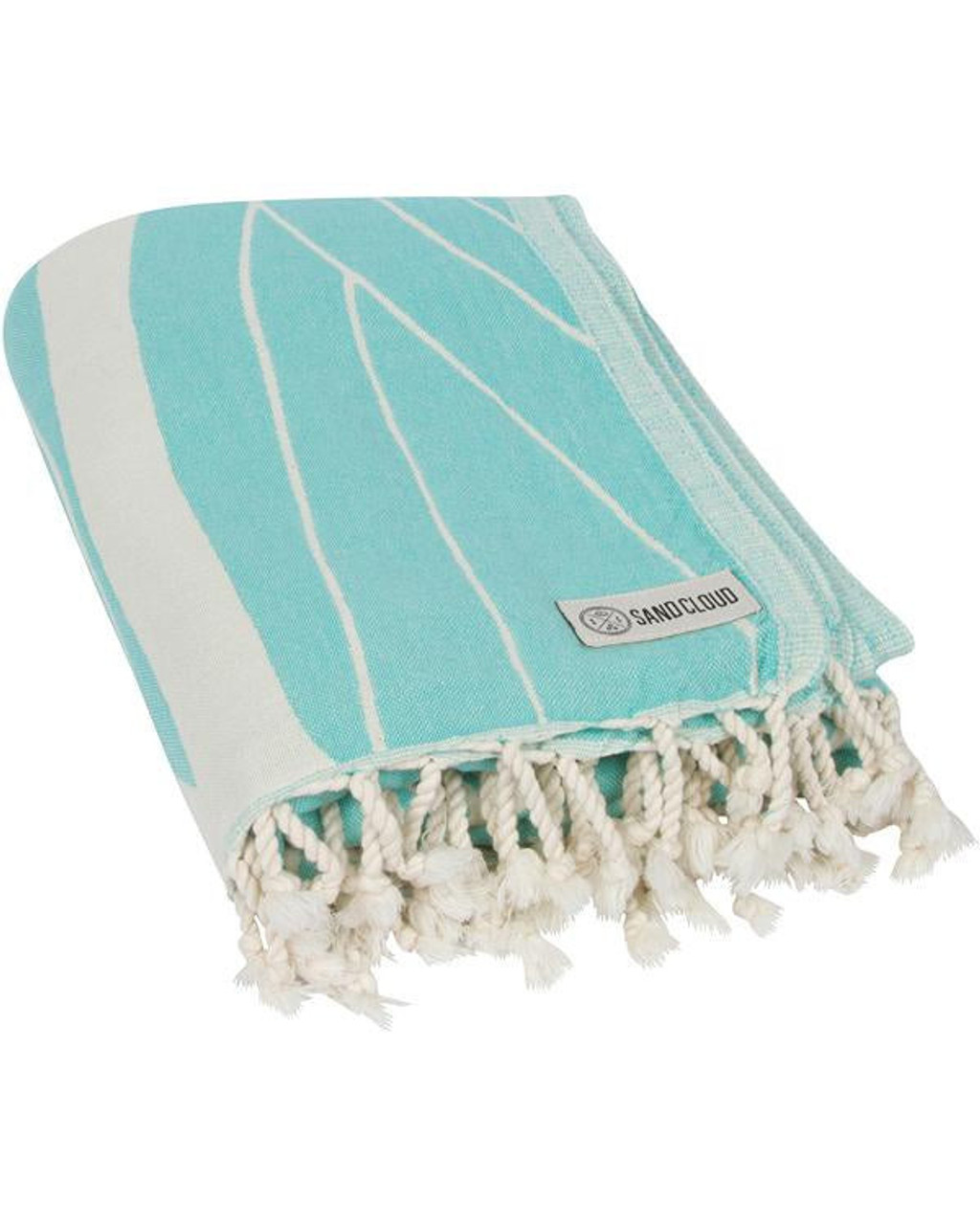 Sand Cloud 100% Turkish Organic Cotton LG Towel - Mint Turtle Seagrass - 53x66