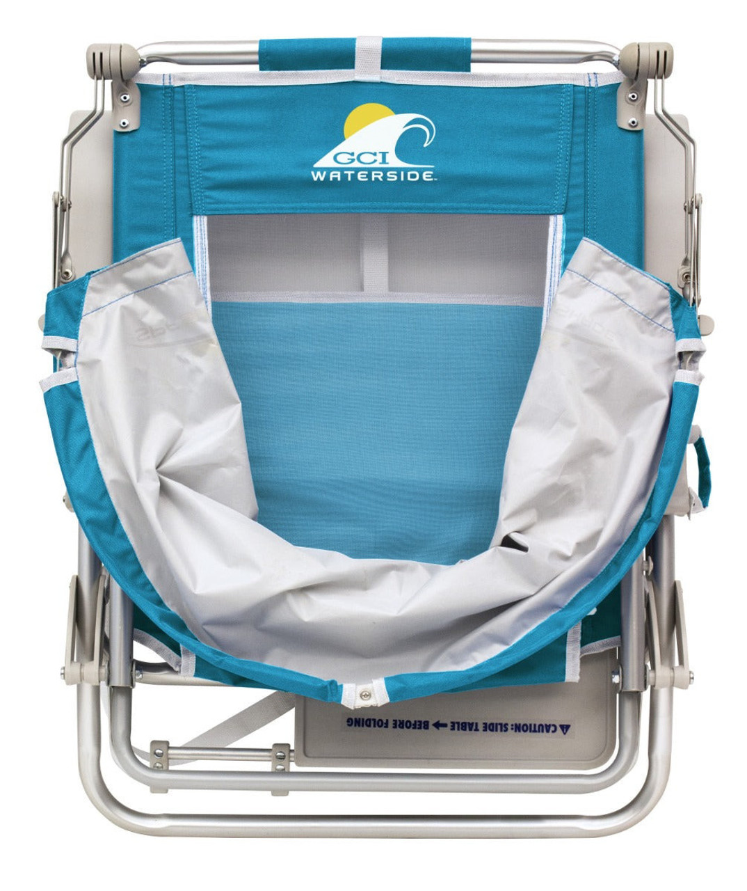 GCI Outdoor Big Surf Backpack Chair with Slide Table and SunShade