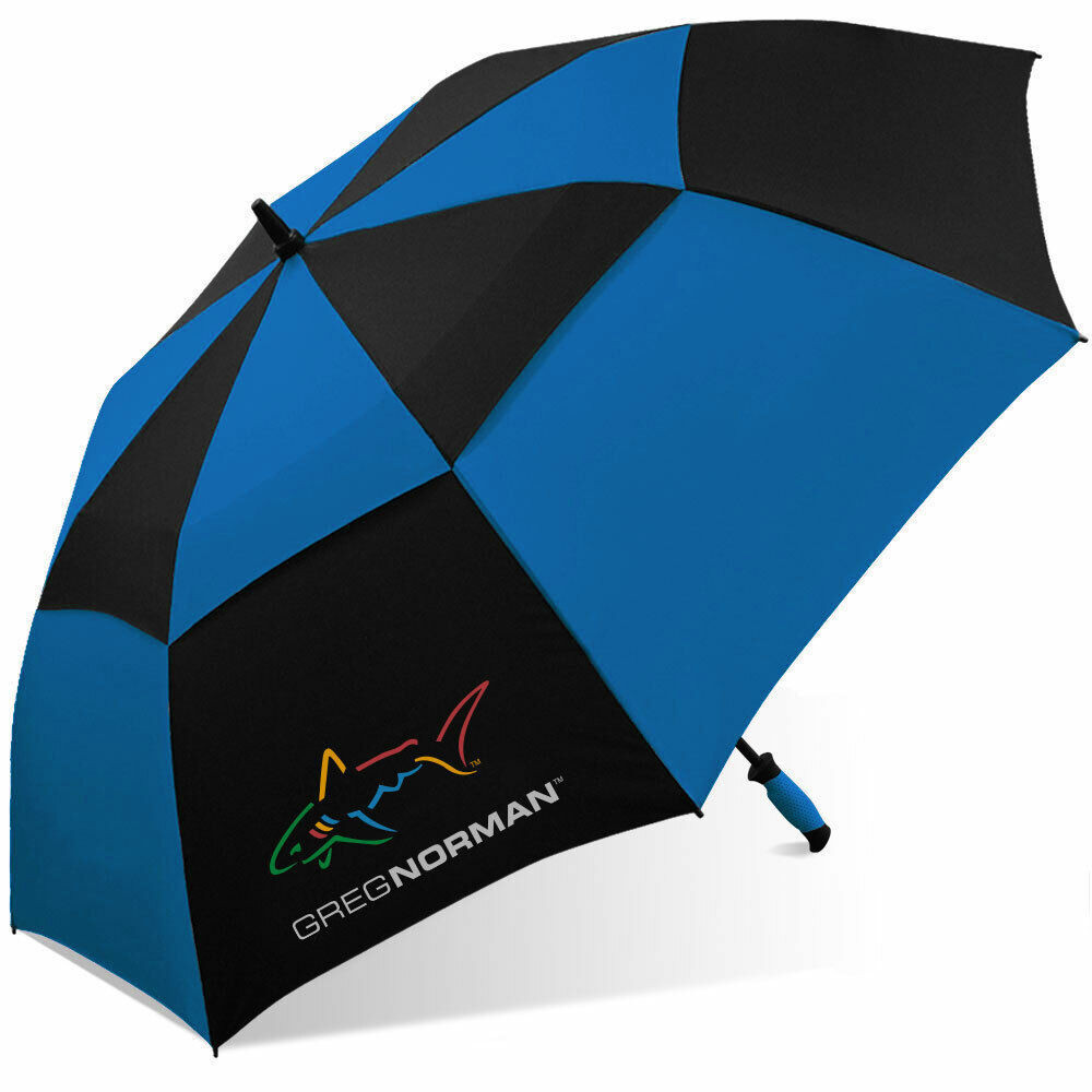Caribbean Joe Greg Norman 56" Auto-Open Golf Umbrella w/Carry Strap