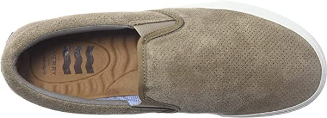 Sperry Men's Striper PLUSHWAVE Slip On Sneaker - Taupe