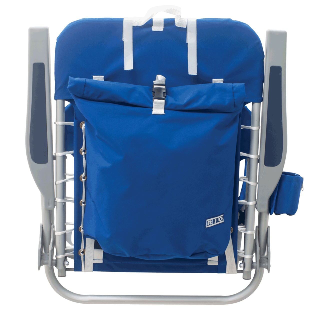 Rio 4 Position Lace Up Aluminum Backpack Chair with Removeable Bag - Blue