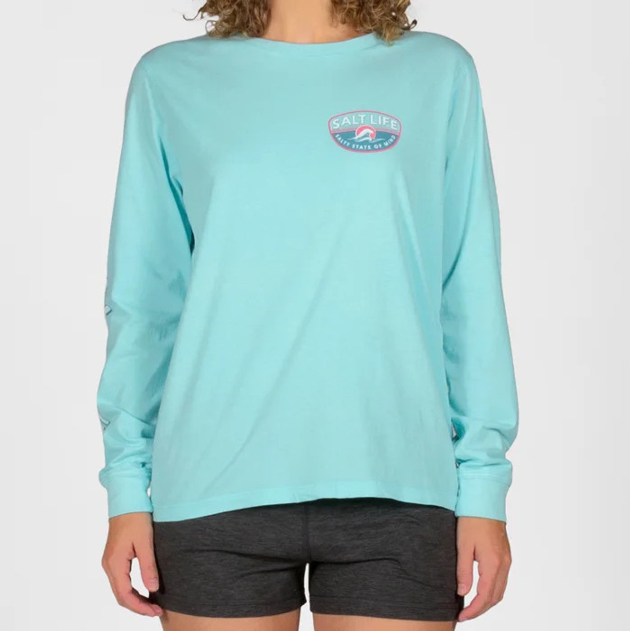 Salt Life Morning Wave Long Sleeve Tee - Atlantis