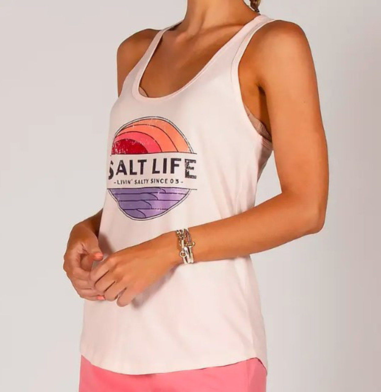 Salt Life Vintage Rays Tank - Pink Pearl