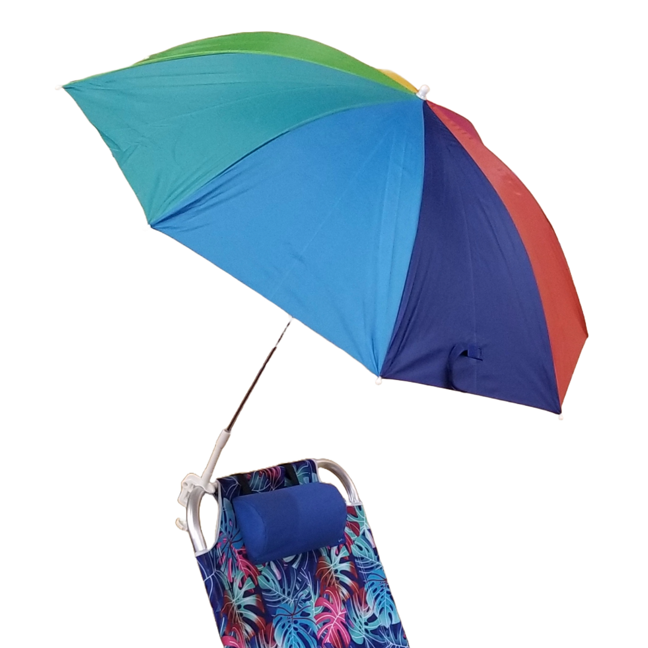 Surf Gear  4' Clamp On Umbrella w/Silver Lining