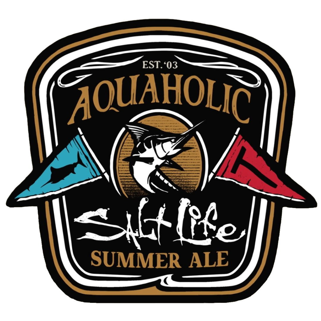 Salt Life Sticker SAD980 Sticker Aquaholic - Black