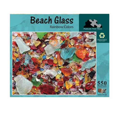 puzzle beach glass rainbow colors