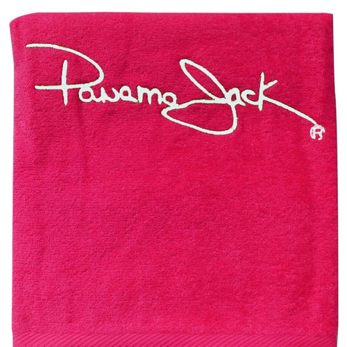 Panama Jack signature cotton velour towel pink