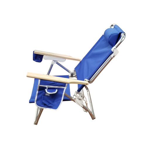 Caribbean Joe 9.25" Aluminum Wood Arm 5 Position Chair