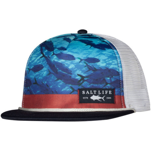 Salt Life Respect Mesh Trucker Hat - Blue