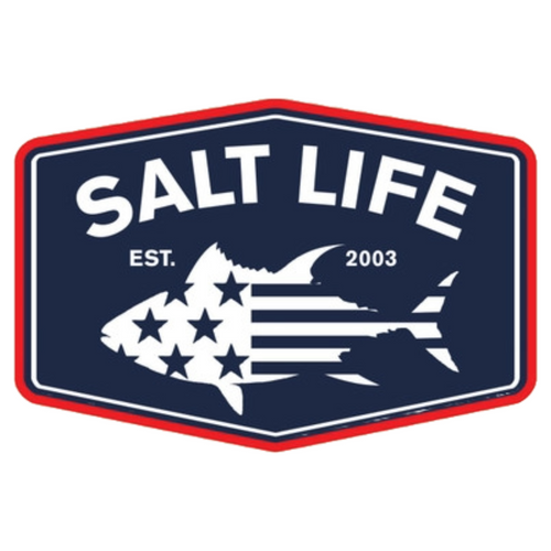 Salt Life SAD984 Red White and Bluefin Sticker - Navy