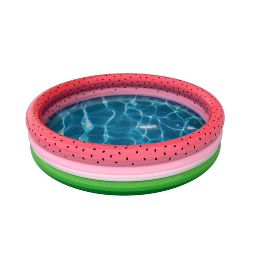 PoolCandy Inflatable Sunning Pool - Watermelon Print - 60x60x15 Inches