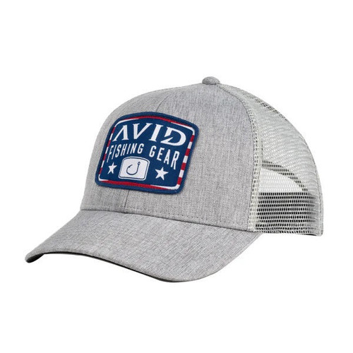 AVID MH22105 Stars And BarsTrucker Hat -Grey Chambray