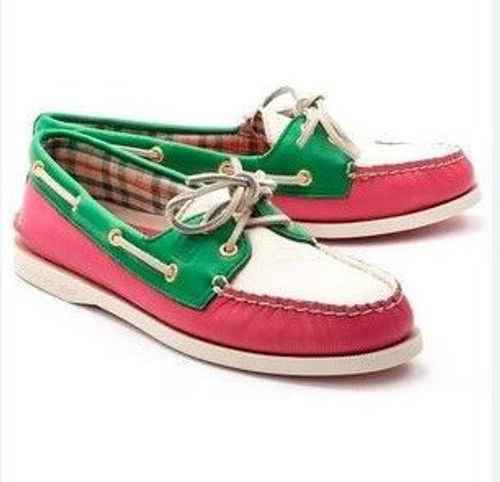 Sperry® Women's A/O Top-Sider - Pink/White/Green Size 6