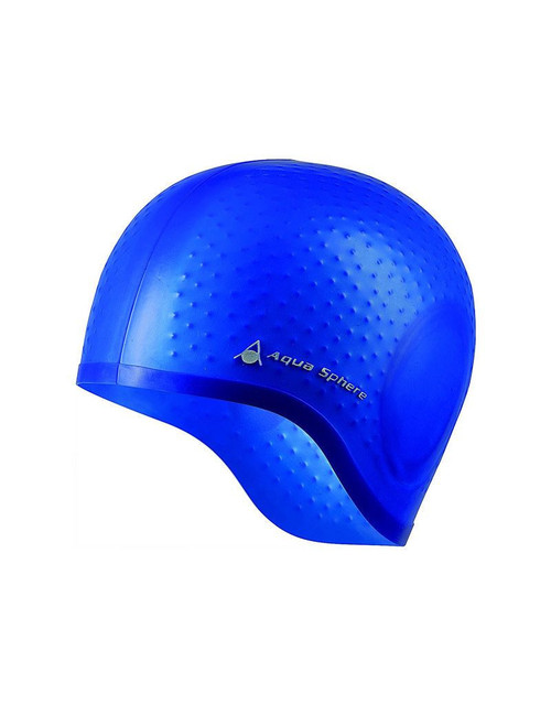 Aqua Sphere Blue Aqua Glide Silicone Swim Cap