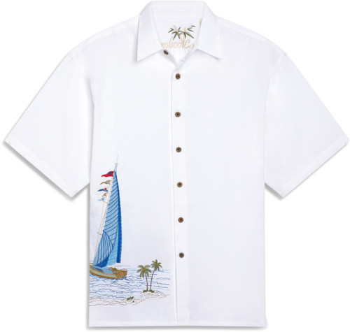 Bamboo Cay - Men's Sailing the Good Life Shirt - White