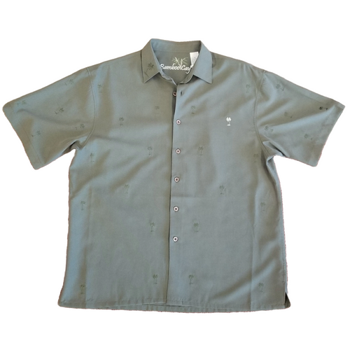 Bamboo Cay - Men's All Over Palm Shirt - Olive