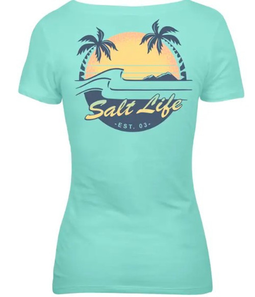 Salt Life Island Living Short Sleeve Tee - Aruba Blue