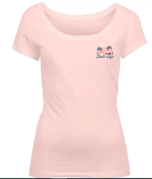 Salt Life Island Living Short Sleeve Tee -Pink Pearl