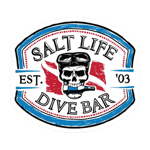 Salt Life SAD981 Dive Bar Sticker - White