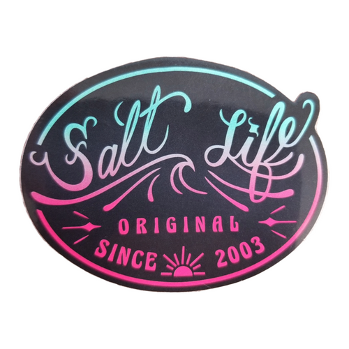 Salt Life SAD992 Sticker Original Wave - Black