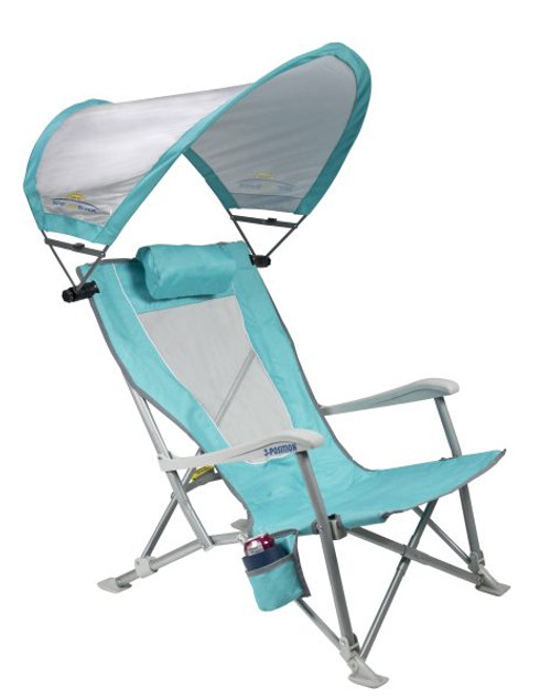 Reclining beach discount chair with canopy