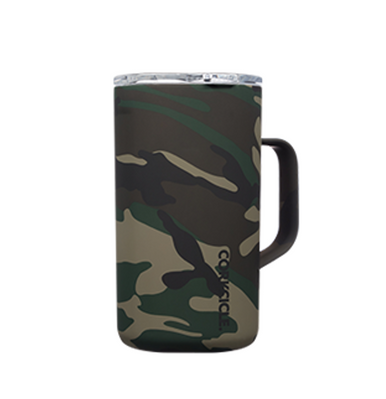 16 oz Coffee Mug in Grey Camo from Corkcicle, Insulated Travel Mug