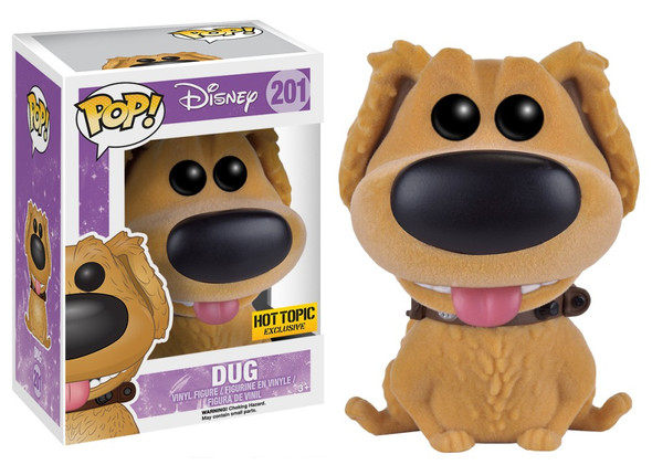 Funko POP! Disney Pixar Up Dug (Flocked) #201 Hot Topic Exclusive Vinyl Figure