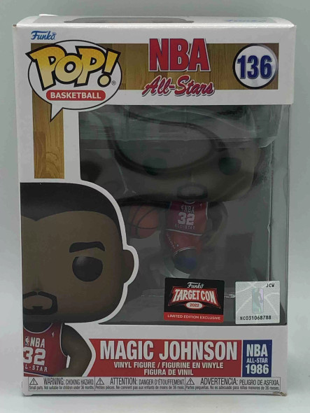 Funko POP! Sports NBA Magic Johnson (Red) #136 Vinyl Figure - (81088)