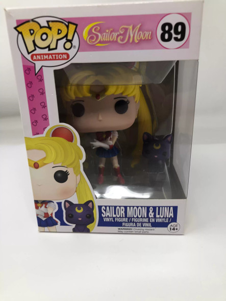 Funko POP! Animation Anime Sailor Moon & Luna (Glitter) #89 Vinyl Figure - (89916)