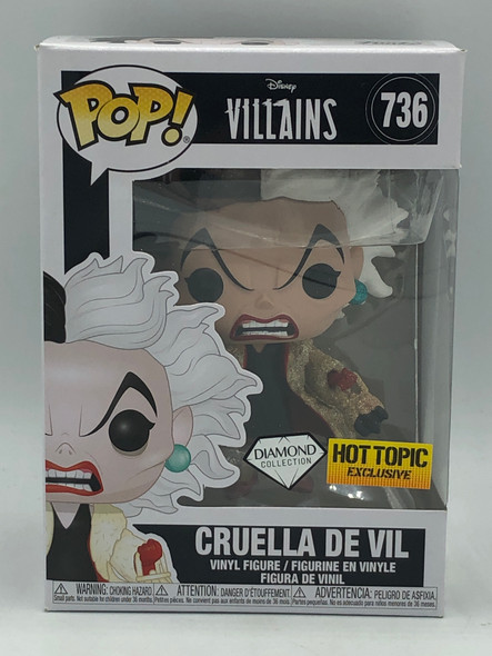 Funko POP! Disney Villains Cruella De Vil (Diamond Glitter) #736 Vinyl Figure - (44620)