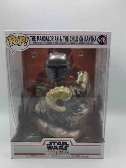 Funko POP! Star Wars The Mandalorian Mandalorian on Bantha With Child #416 - (97160)