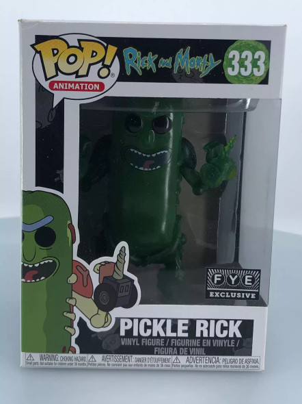 Funko POP! Animation Rick and Morty Pickle Rick (Translucent) #333 Vinyl Figure - (98327)