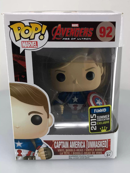 Funko POP! Marvel Avengers: Age of Ultron Captain America (Unmasked) #92 - (102658)