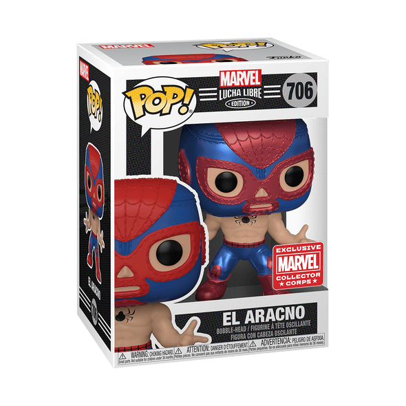 Funko POP! Marvel Lucha Libre El Aracno (Metallic) #706 Vinyl Figure