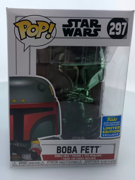 Funko POP! Star Wars Chrome Boba Fett (Green) #297 Vinyl Figure - (107526)