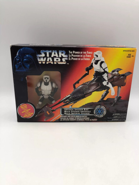 Star Wars Power of the Force (POTF) Red Card Speeder Bike Action Figure Vehicle - (109444)