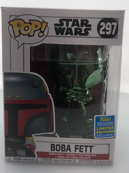 Funko POP! Star Wars Chrome Boba Fett (Green) #297 Vinyl Figure - (110954)