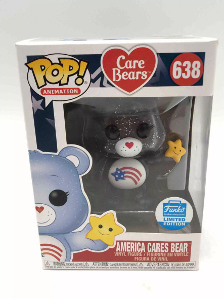 Funko POP! Animation Care Bears America Cares Bear (Glitter) #638 Vinyl Figure - (51635)
