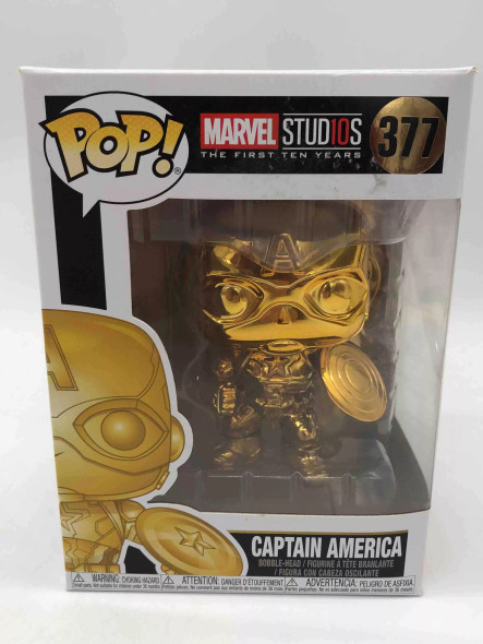 Funko POP! Marvel First 10 Years Captain America (Gold) #377 Vinyl Figure - (54063)