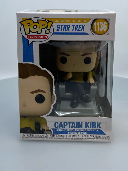 Funko POP! Television Star Trek Captain Kirk in Chair #1136 Vinyl Figure - (202965)