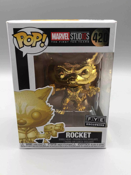 Funko POP! Marvel First 10 Years Rocket Raccoon (Gold) #420 Vinyl Figure - (73694)