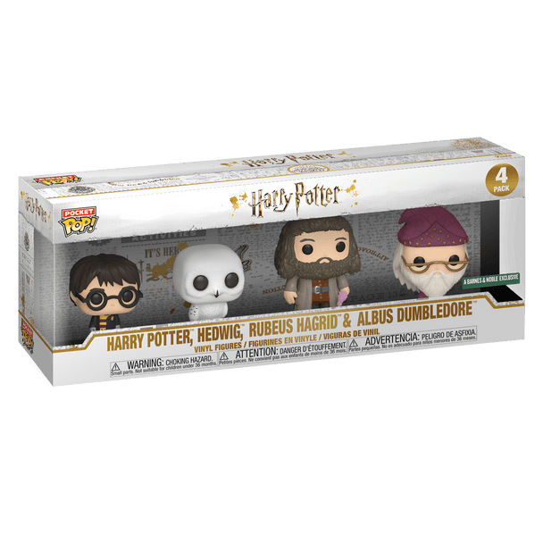 Funko Harry Potter, Hedwig, Rubeus Hagrid & Albus Dumbledore - 4 Pack